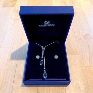 Swarovski Crystal Gillian Necklace with domed stud earrings - In Original Box
